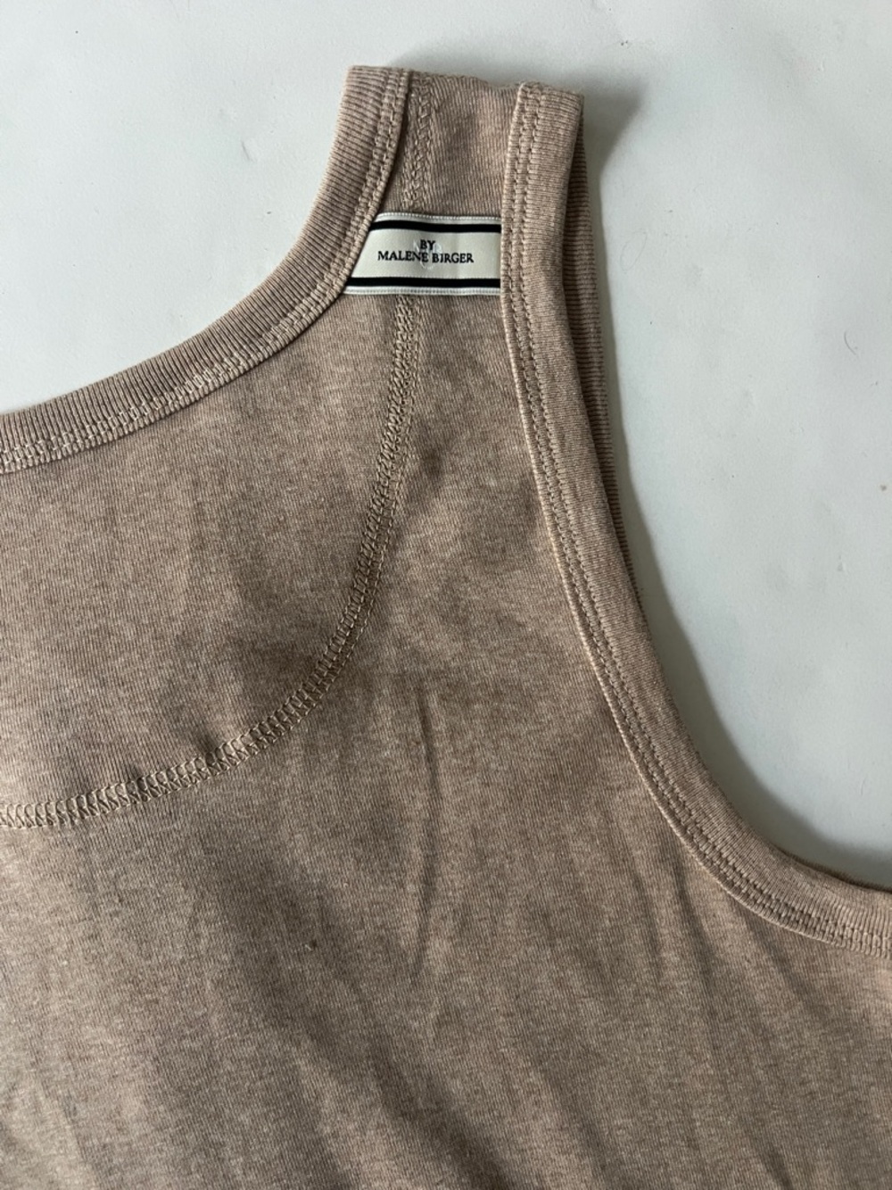 NWT BY MALENE BIRGER Kaloo TAN BUTTON DOWN NEUTRAL TANK TOP - COTTON LINEN Large - Picture 6 of 8